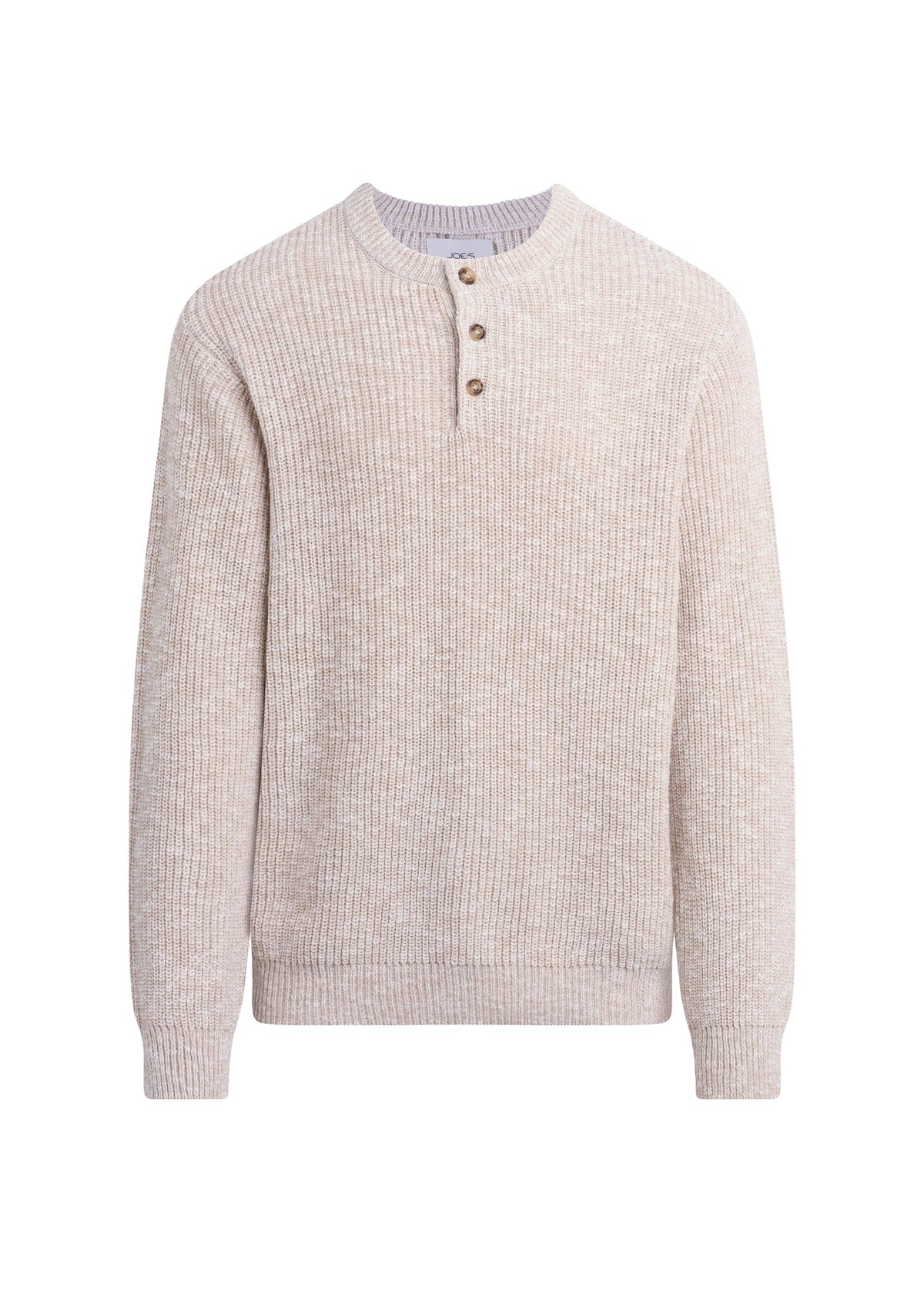Joe's Jeans Men TEXTURED HENLEY SWEATER Flax