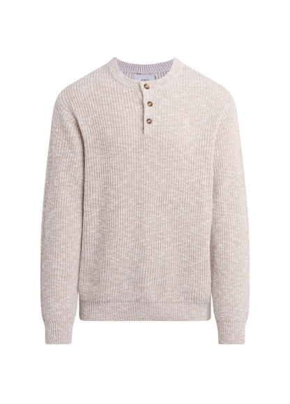 Joe's Jeans Men TEXTURED HENLEY SWEATER Flax