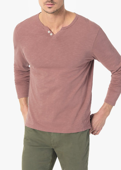 Joe's Jeans Men WINTZ L/S HENLEY Burlwood