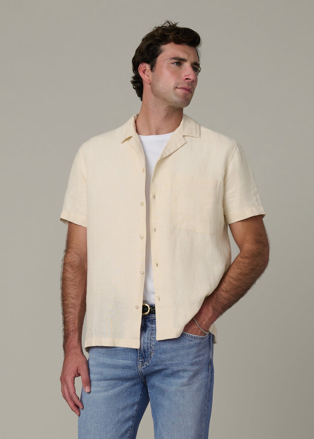 Joe's Jeans Men|Sale SHORT SLEEVE CAMP COLLAR SHIRT Summer Sand