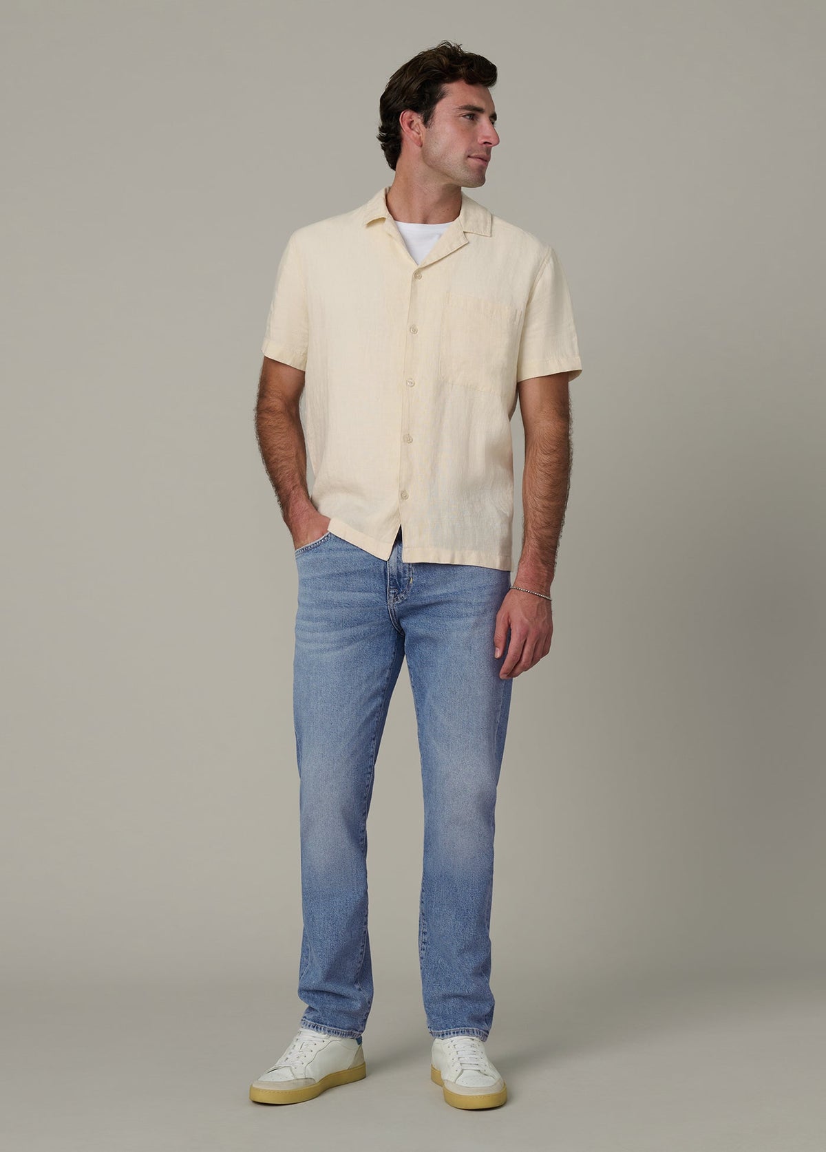 Joe's Jeans Men|Sale SHORT SLEEVE CAMP COLLAR SHIRT Summer Sand
