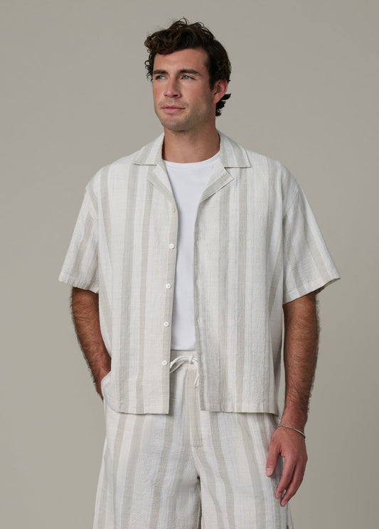 Joe's Jeans Men|Sale CABANA DOBBY STRIPE SHIRT Grey Stripe