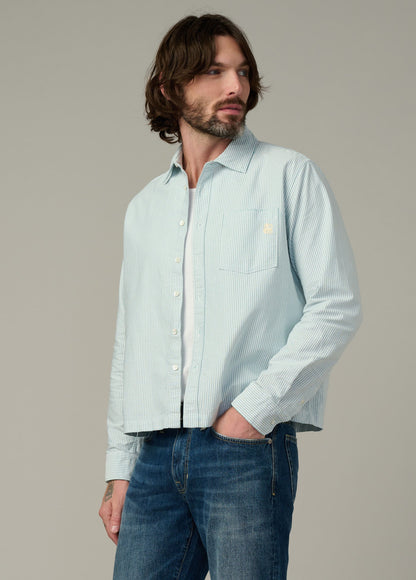 Joe's Jeans Men|Sale THE KEANU STRIPE SHIRT Mallard Green
