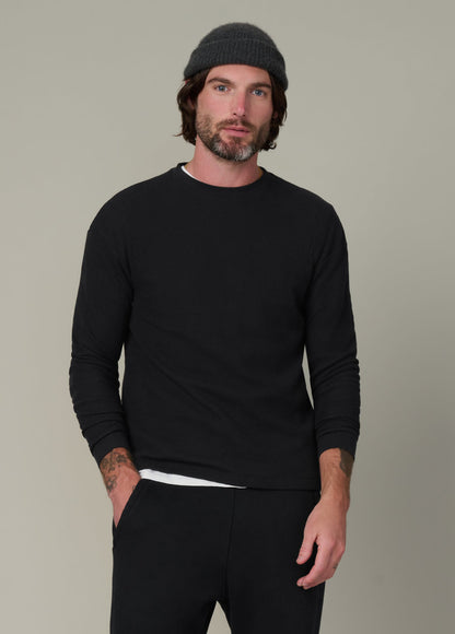 Joe's Jeans Men|Sale LONG SLEEVE WAFFLE TEE Black