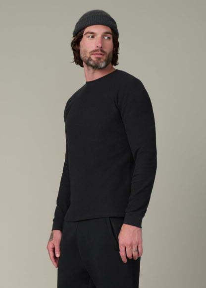 Joe's Jeans Men|Sale LONG SLEEVE WAFFLE TEE Black