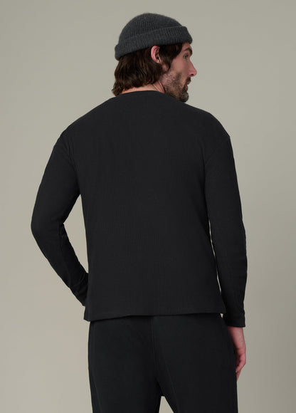 Joe's Jeans Men|Sale LONG SLEEVE WAFFLE TEE Black
