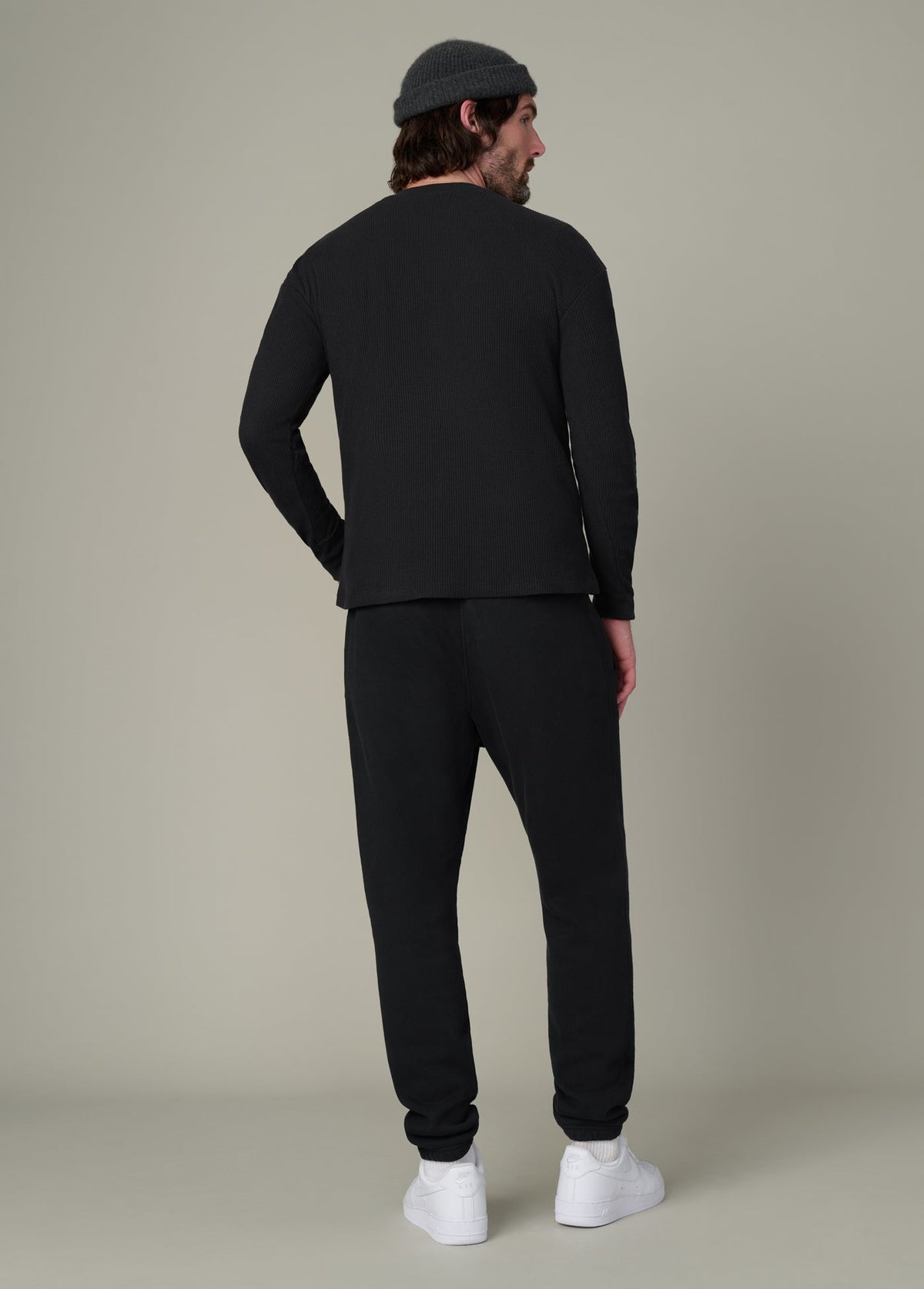 Joe's Jeans Men|Sale LONG SLEEVE WAFFLE TEE Black