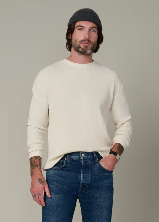 Joe's Jeans Men|Sale LONG SLEEVE WAFFLE TEE Ecru