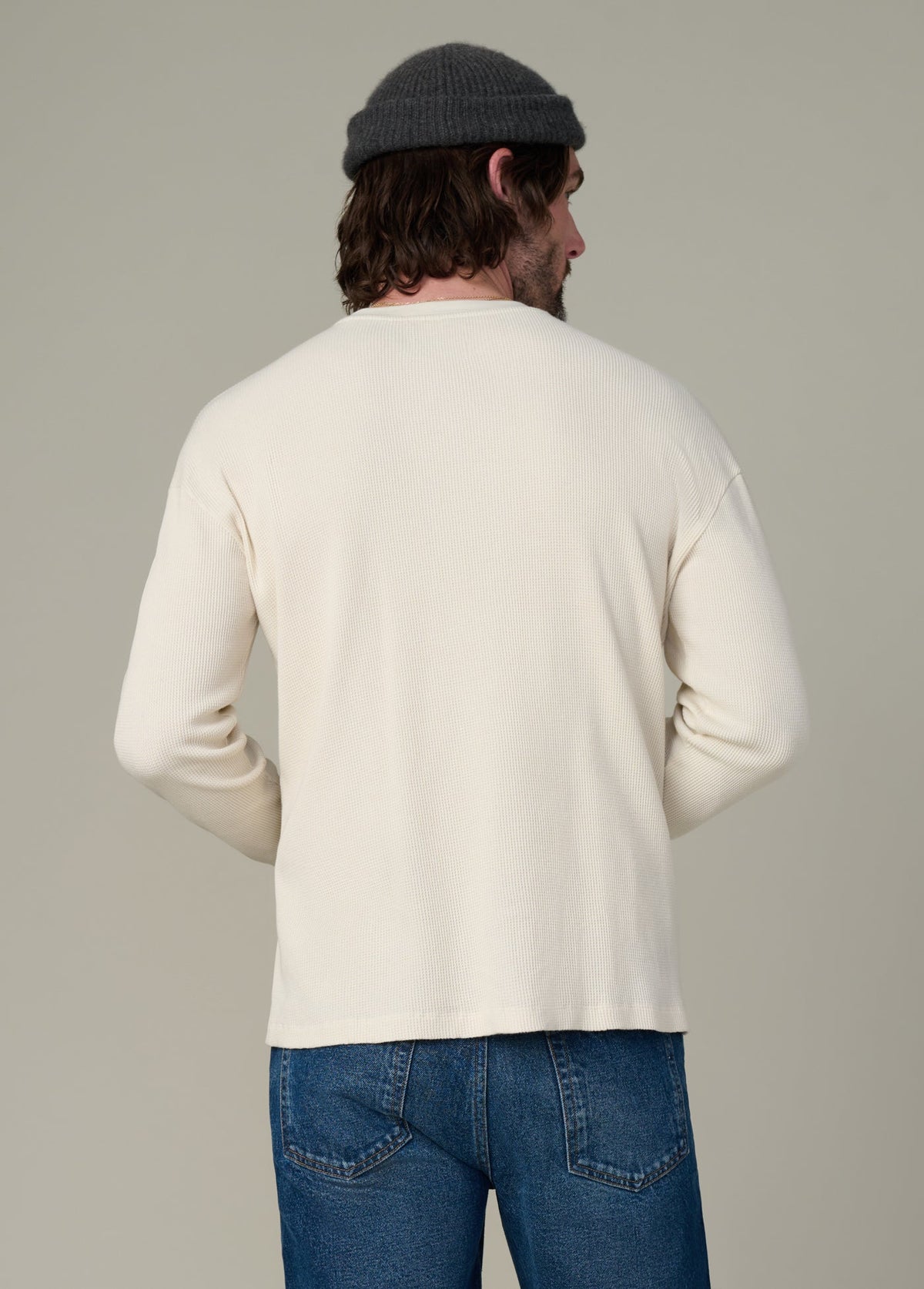 Joe's Jeans Men|Sale LONG SLEEVE WAFFLE TEE Ecru