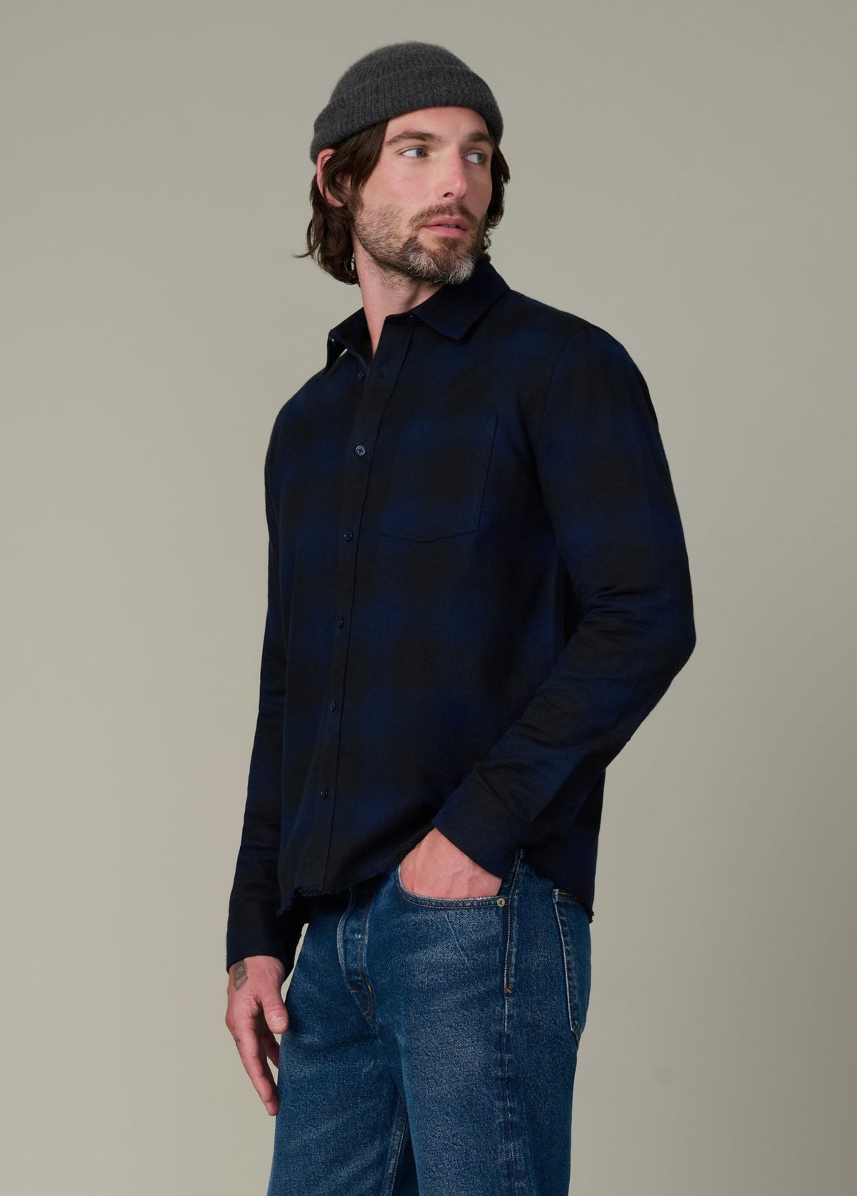 Joe's Jeans Men|Sale KEANU PLAID SHIRT Midnight Plaid