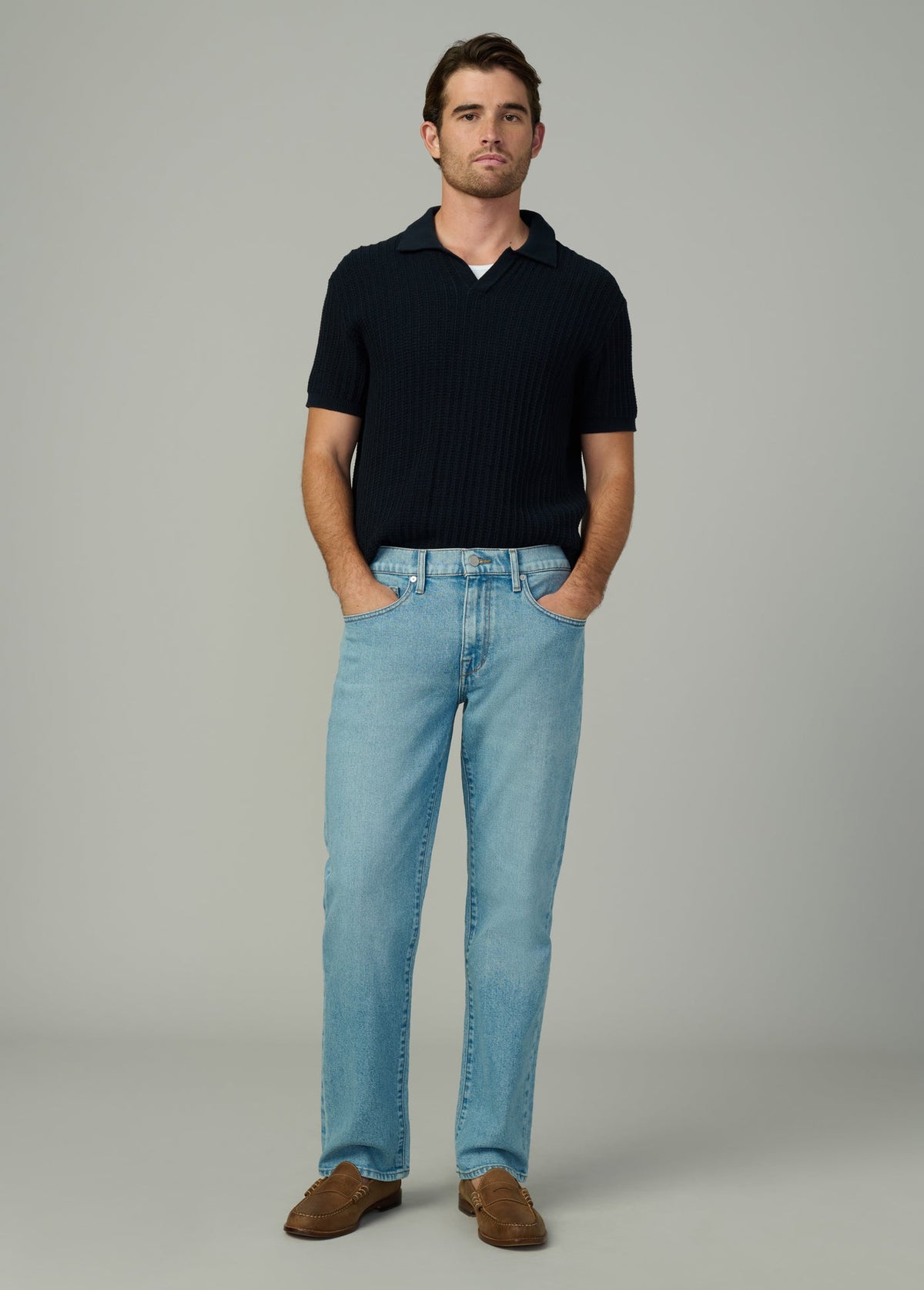 Joe's Jeans Men|Sale TEXTURED SWEATER POLO True Navy