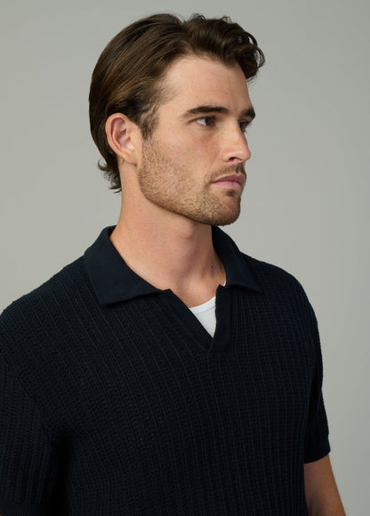 Joe's Jeans Men|Sale TEXTURED SWEATER POLO True Navy