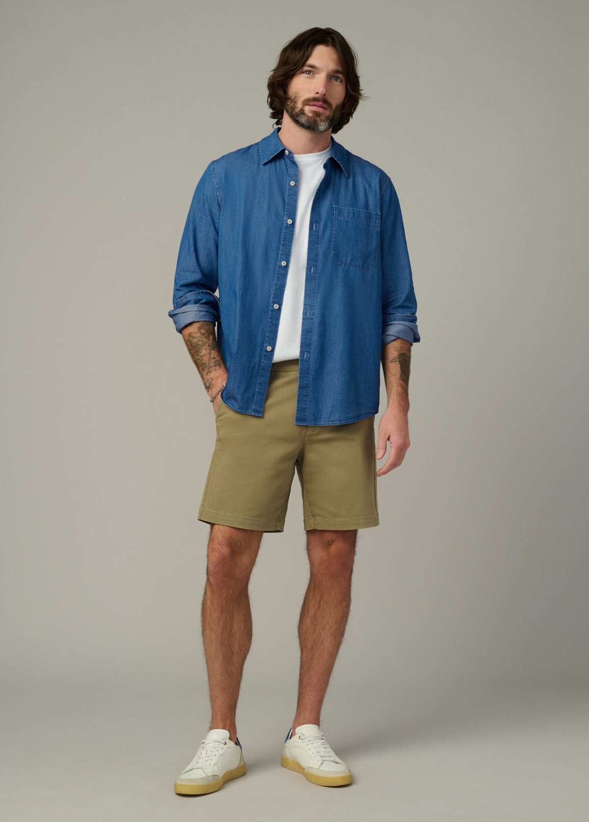 Joe's Jeans Men|Sale THE CHAMBRAY COLE SHIRT Mid Blue