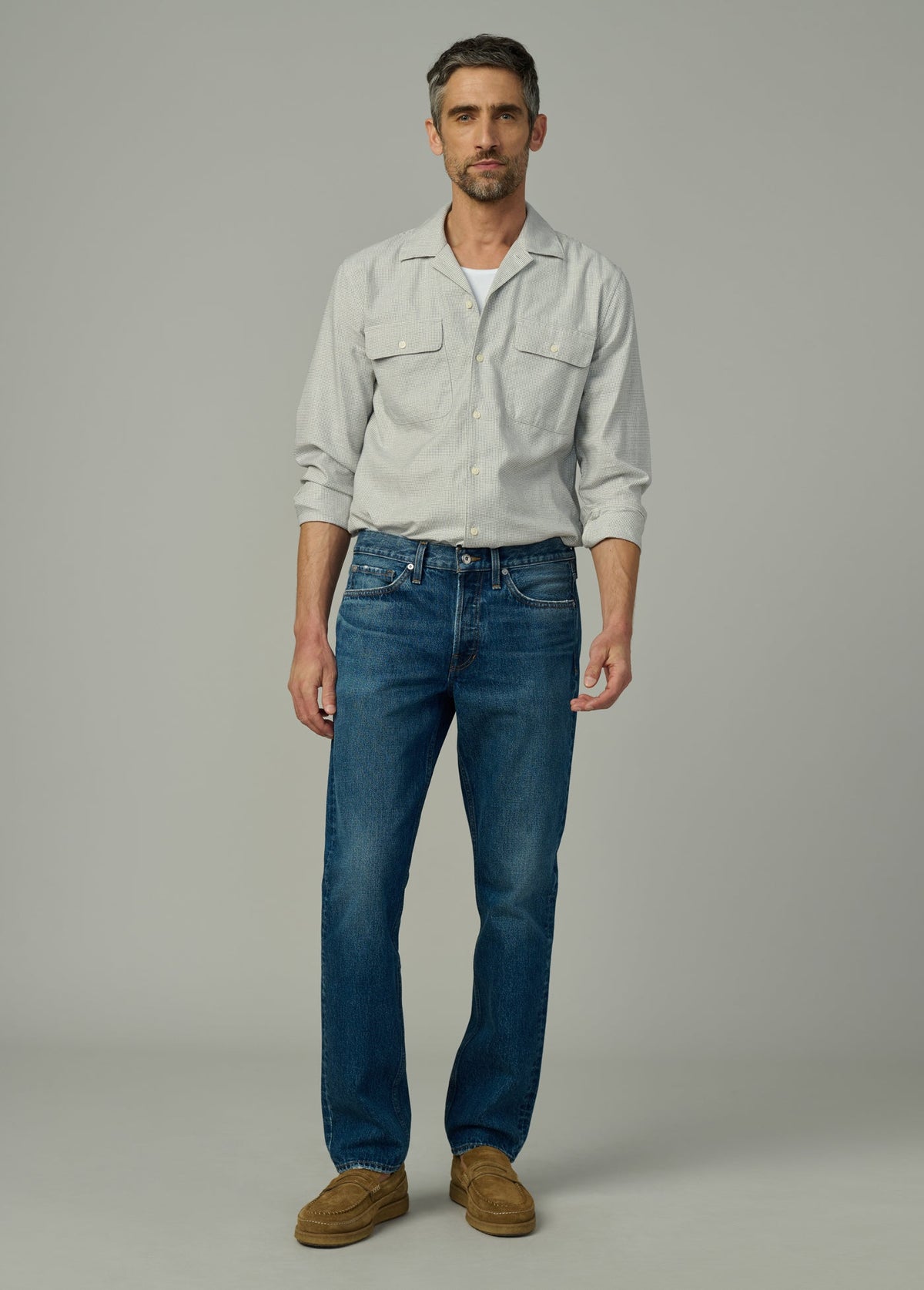 Joe's Jeans Men|Sale LONG SLEEVE CAMP WRITER'S SHIRT Navy Check