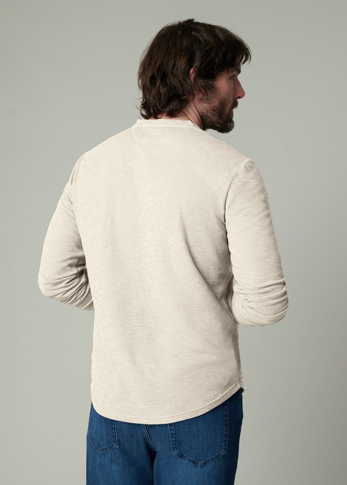 Joe's Jeans Men|Sale DWIGHT DOUBLE-FACE HENLEY Chalk