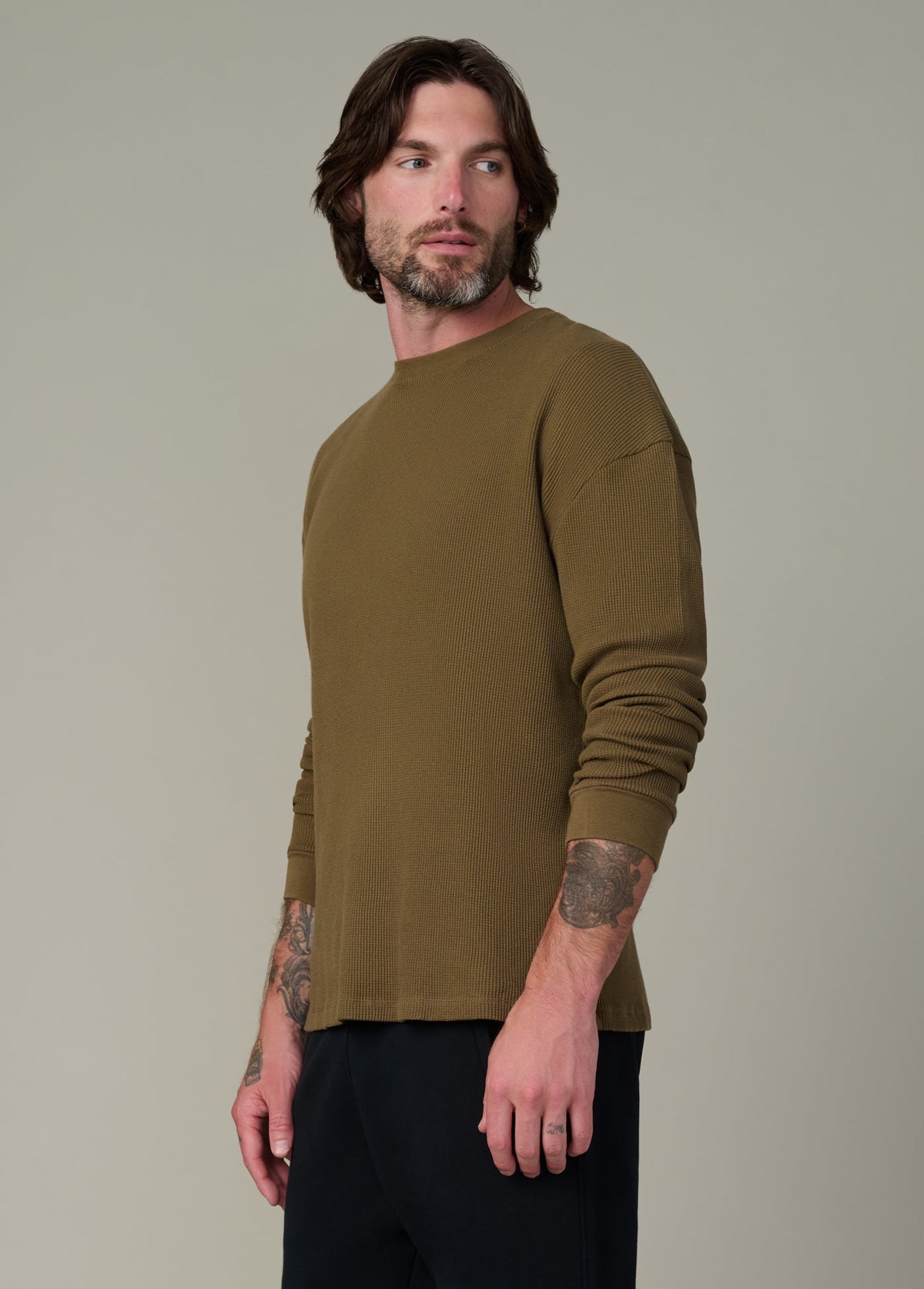 Joe's Jeans Men|Sale LONG SLEEVE WAFFLE TEE Beech