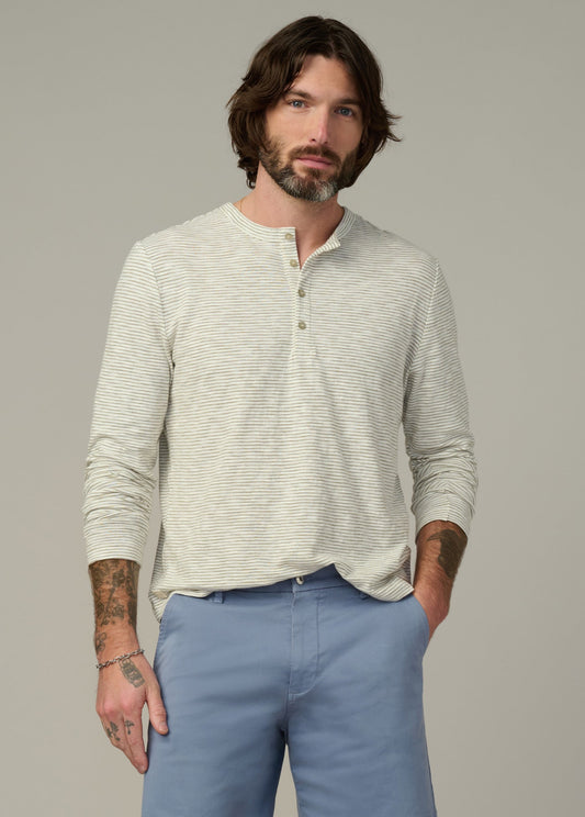 Joe's Jeans Men|Sale THE STRIPED HENLEY Seagrass