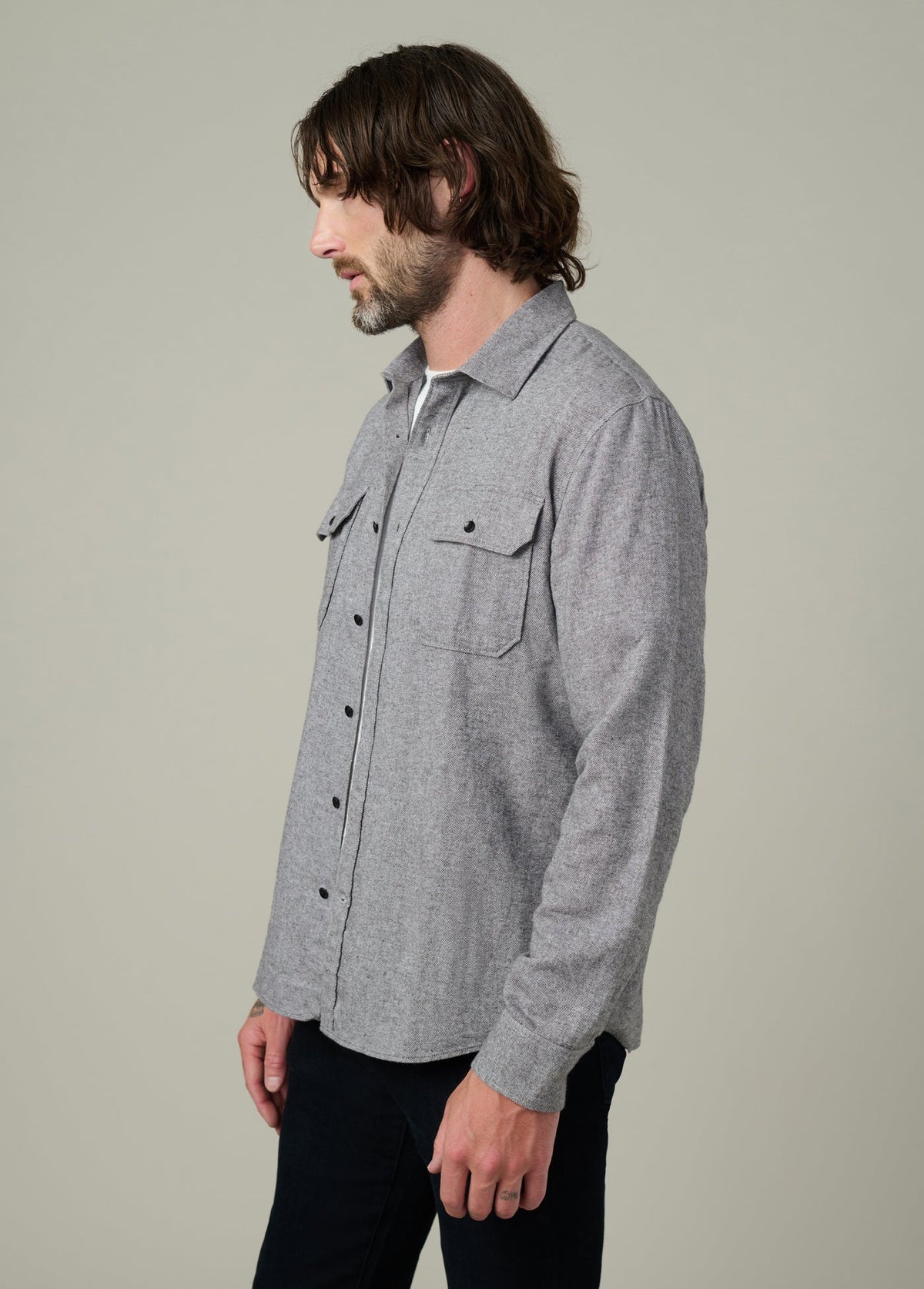 Joe's Jeans Men|Sale CHESTER FLANNEL SHIRT Heather Grey