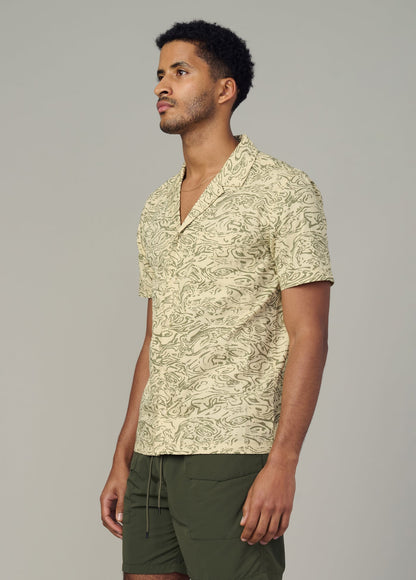 Joe's Jeans Men|Sale CAMP COLLAR PRINTED SHIRT Tropical Green
