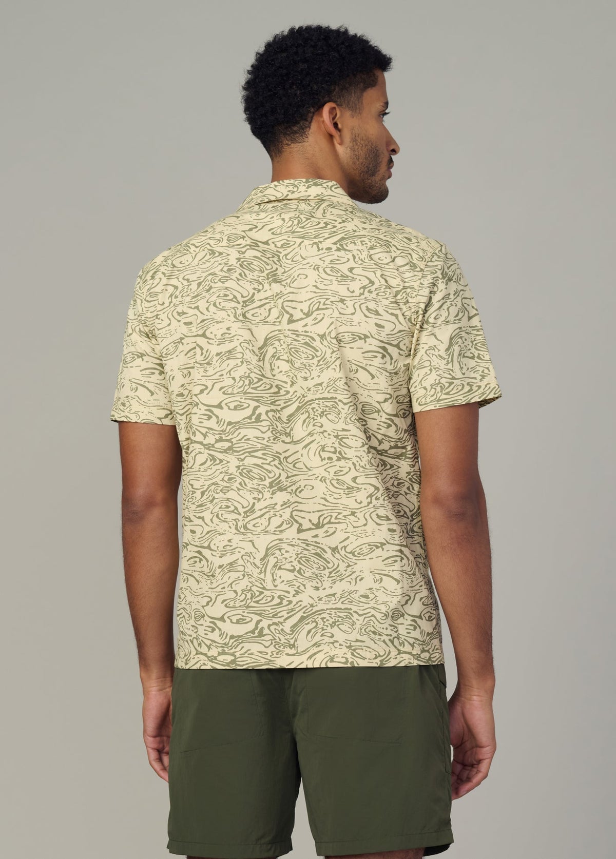 Joe's Jeans Men|Sale CAMP COLLAR PRINTED SHIRT Tropical Green