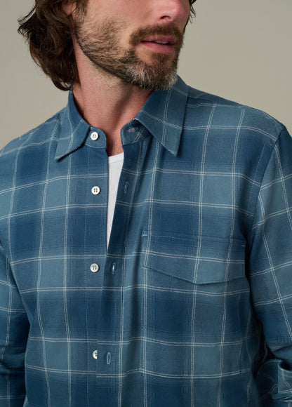 Joe's Jeans Men THE REYNOLDS PLAID SHIRT Bluefin Plaid