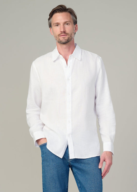 Joe's Jeans Men|Sale JAKOB LINEN SHIRT Optic White