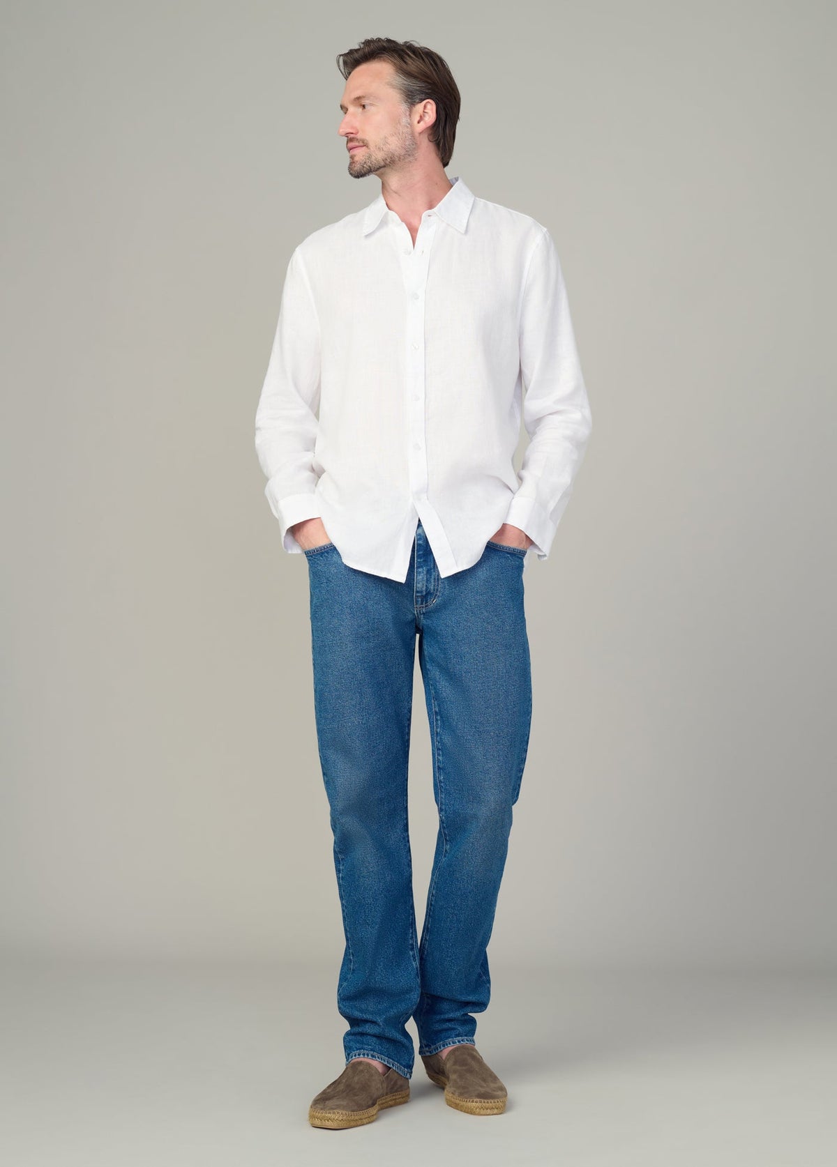 Joe's Jeans Men|Sale JAKOB LINEN SHIRT Optic White