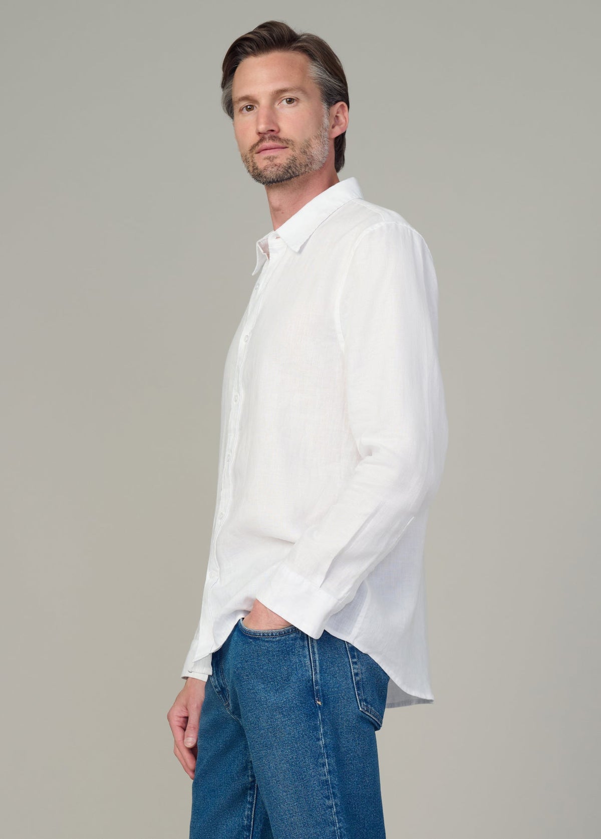 Joe's Jeans Men|Sale JAKOB LINEN SHIRT Optic White