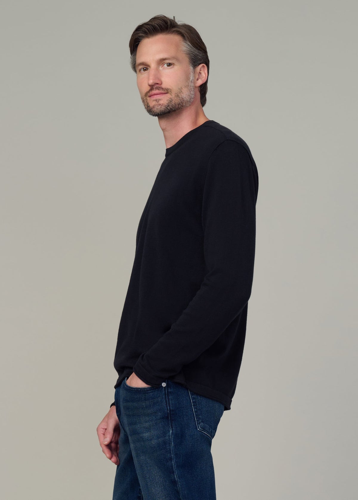 Joe's Jeans Men|Sale LONG SLEEVE CREWNECK SWEATER Black