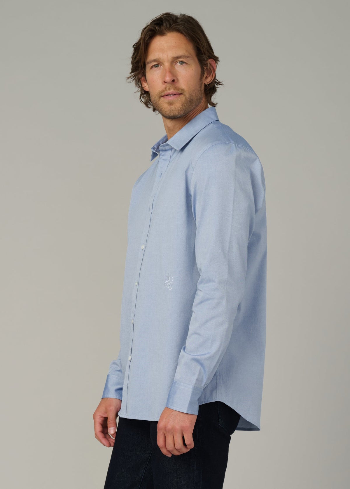 Joe's Jeans Men|Sale THE GRANT MONOGRAM SHIRT Dark Chambray