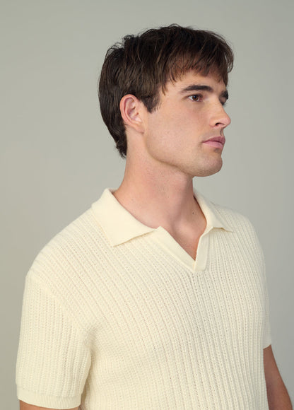 Joe's Jeans Men|Sale TEXTURED SWEATER POLO Sea Salt