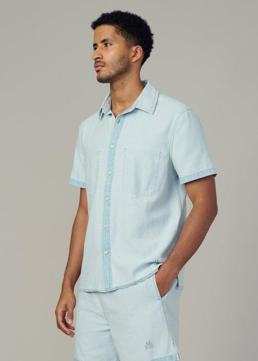Joe's Jeans Men|Sale REVERSE CHAMBRAY CAMP SHIRT Summer Fade