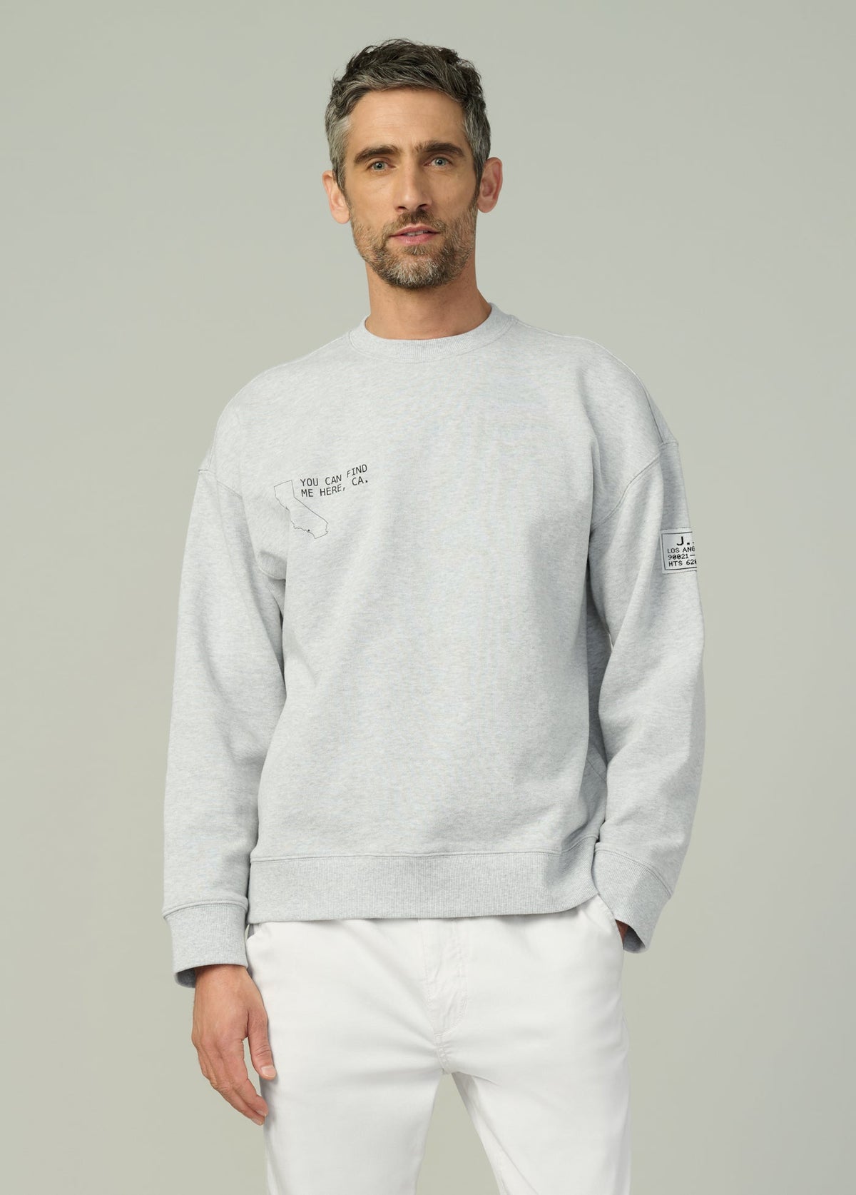 Joe's Jeans Men|Sale RELAXED CREWNECK SWEATSHIRT Light Heather Grey