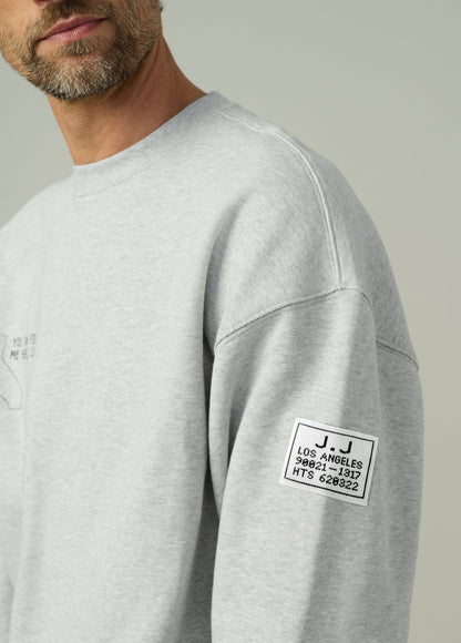 Joe's Jeans Men|Sale RELAXED CREWNECK SWEATSHIRT Light Heather Grey