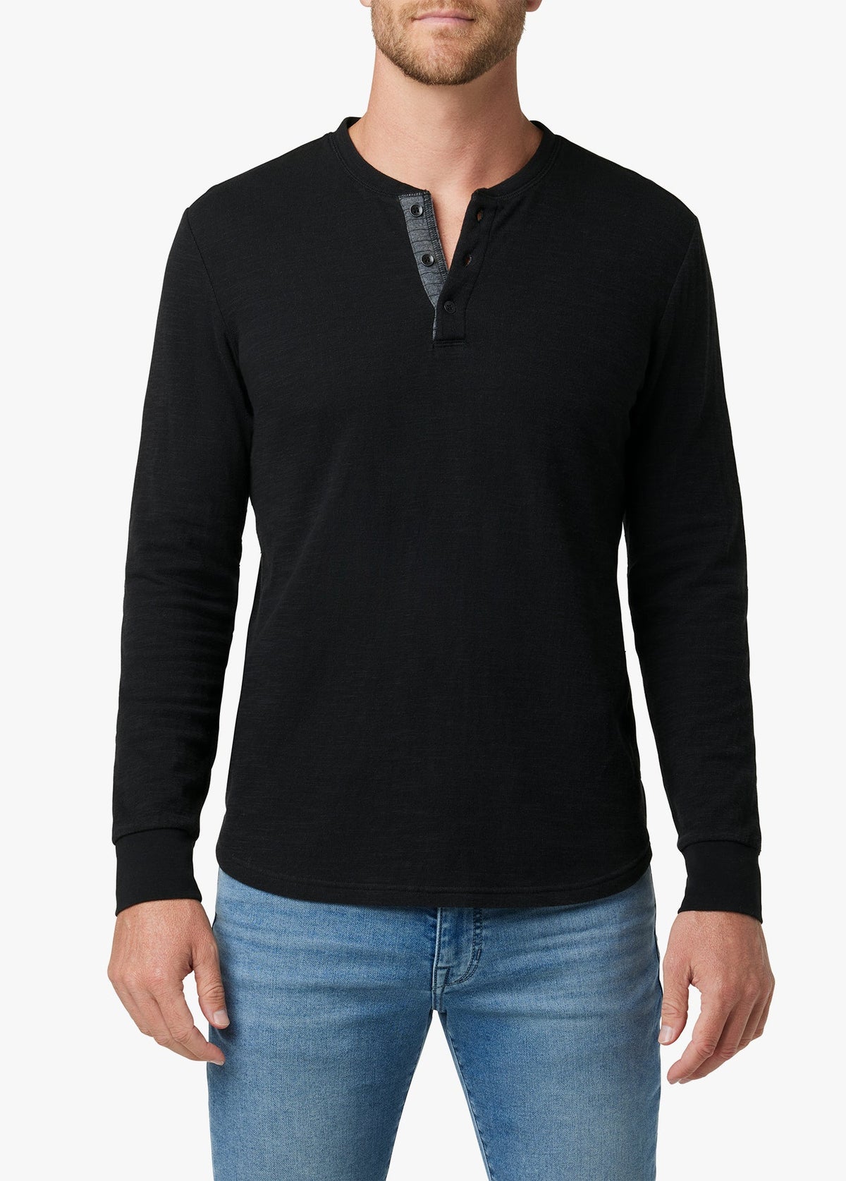 Joe's Jeans Men|Sale DWIGHT DOUBLE FACE HENLEY Black