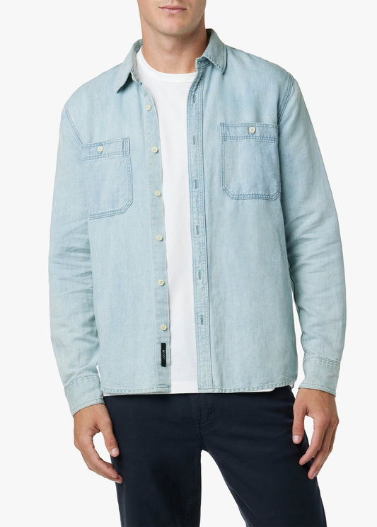 Joe's Jeans Men|Sale LOU INDIGO LINEN SHIRT Spring Sky