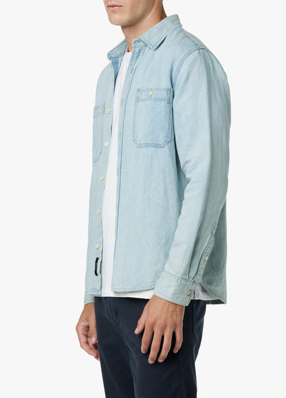Joe's Jeans Men|Sale LOU INDIGO LINEN SHIRT Spring Sky
