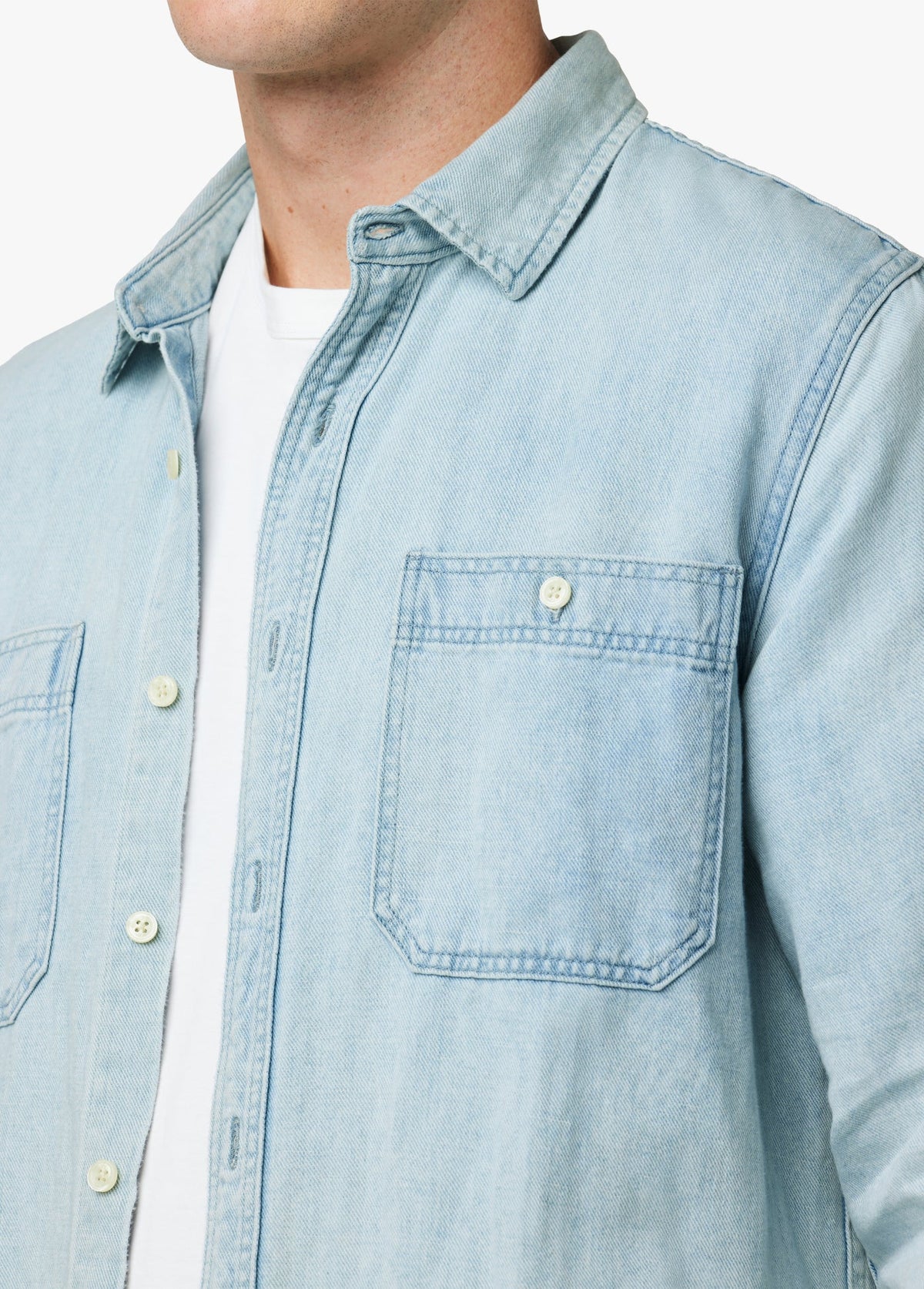 Joe's Jeans Men|Sale LOU INDIGO LINEN SHIRT Spring Sky