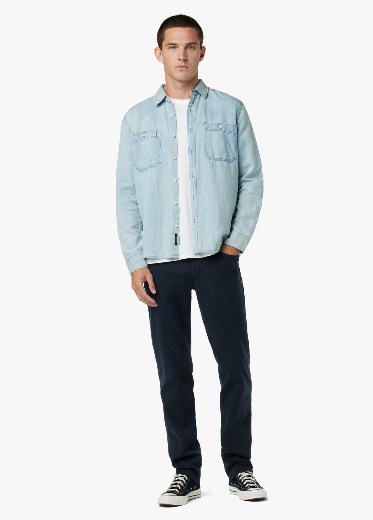 Joe's Jeans Men|Sale LOU INDIGO LINEN SHIRT Spring Sky