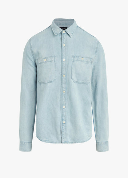 Joe's Jeans Men|Sale LOU INDIGO LINEN SHIRT Spring Sky
