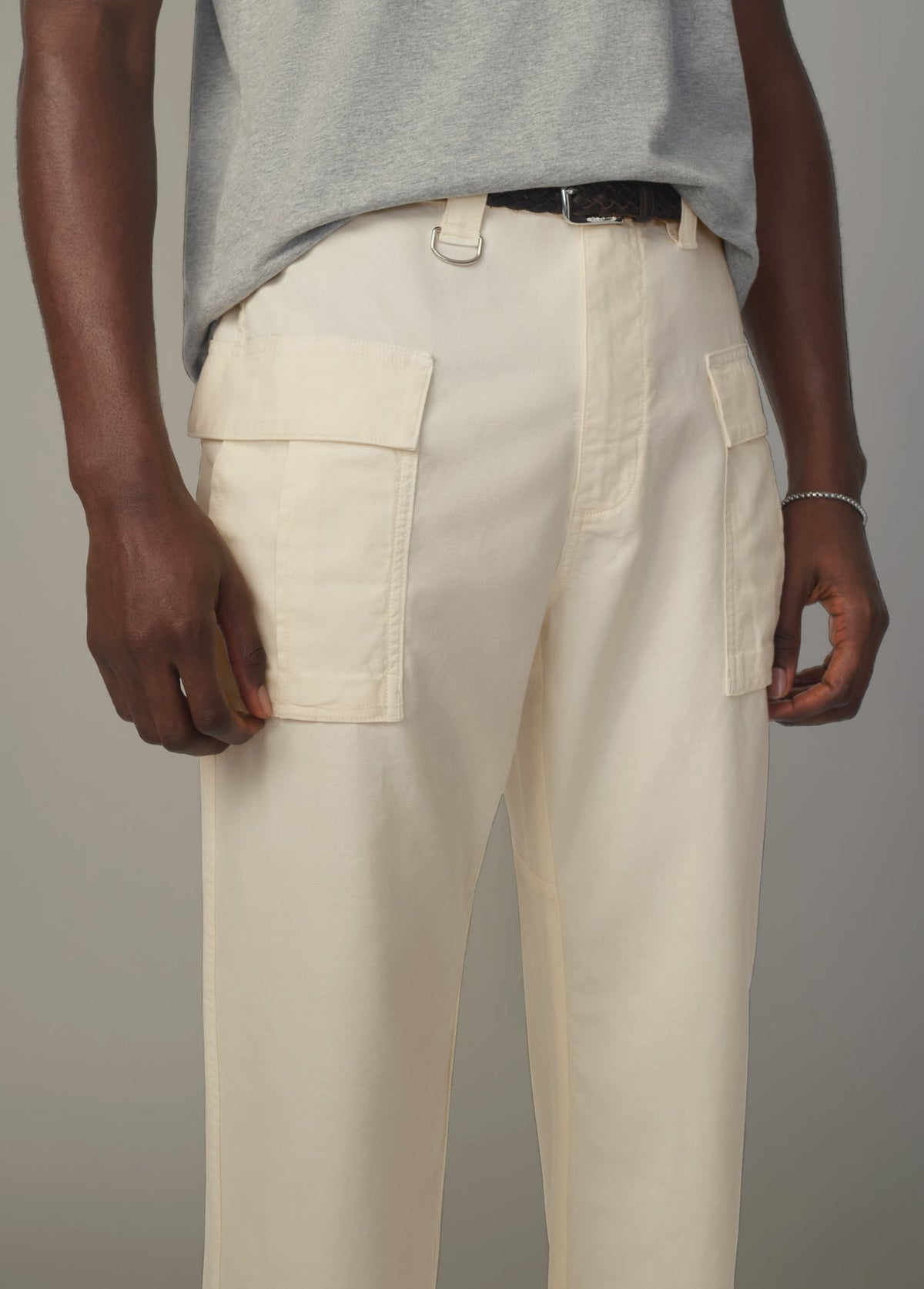 Joe's Jeans Men FATIGUE CARGO PANTS Egret