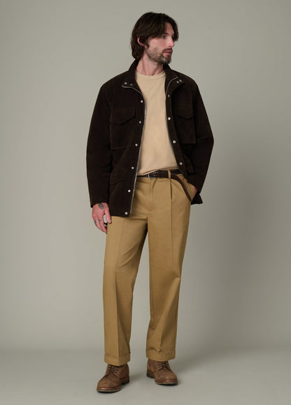 Joe's Jeans Men WIDE LEG PLEATED CHINO British Khaki