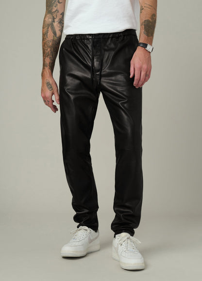 Joe's Jeans Men|Sale THE LAIRD LEATHER TROUSER Black