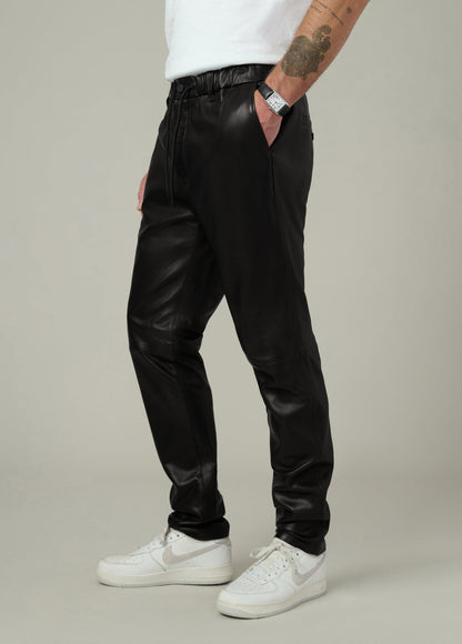 Joe's Jeans Men|Sale THE LAIRD LEATHER TROUSER Black