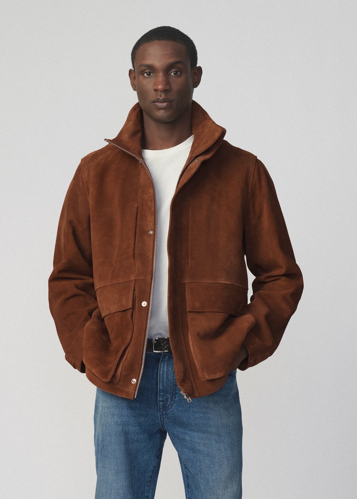 Joe's Jeans Men SUEDE MODERN TRAVEL JACKET Whiskey