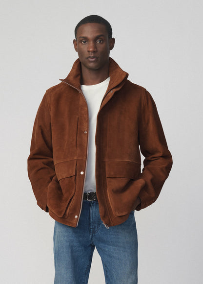 Joe's Jeans Men SUEDE MODERN TRAVEL JACKET Whiskey