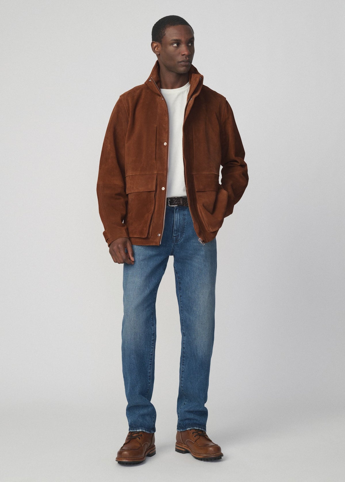 Joe's Jeans Men SUEDE MODERN TRAVEL JACKET Whiskey