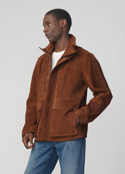 Joe's Jeans Men SUEDE MODERN TRAVEL JACKET Whiskey