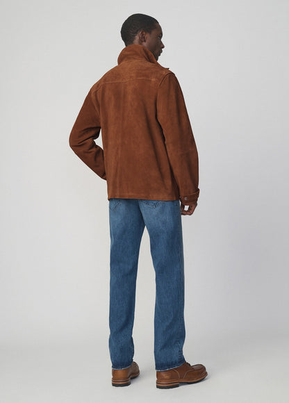 Joe's Jeans Men SUEDE MODERN TRAVEL JACKET Whiskey