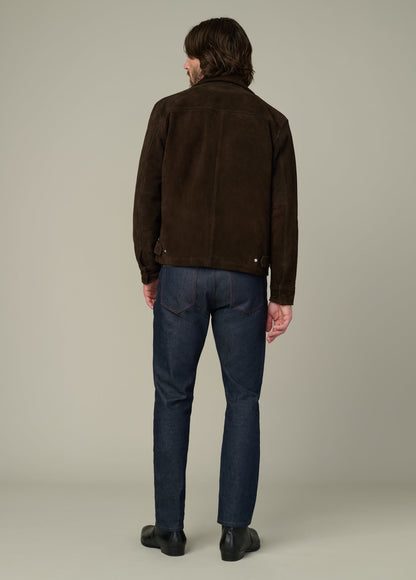 Joe's Jeans Men SUEDE DRESS ZIP JACKET Wren